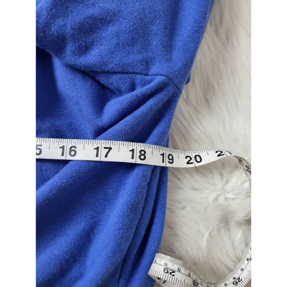 Pink Victorias Secret Womens Cropped Sweatshirt‎ Blue 1/2 Zip Stretch Logo M - Picture 3 of 6